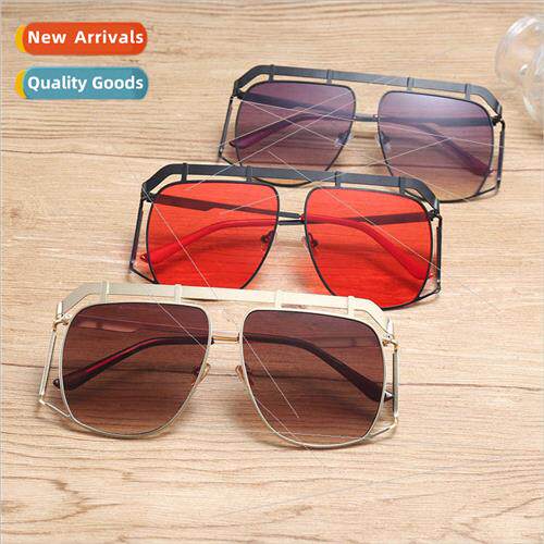 23012 Large Frame Irregular Lens Sunglasses Fashion Set Fash