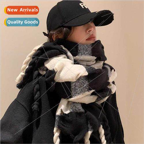 Korea ins wind niche design hollow flowers scarf female wint
