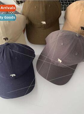 polar bear embroidered baseball cap four seasons suede wide