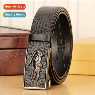 belt whin wear new buckle men automatic lei leather
