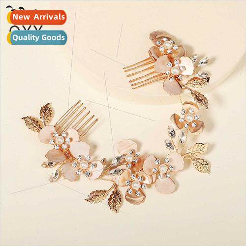 Wedding headdress handmade pearl vintage comb Mori system fl