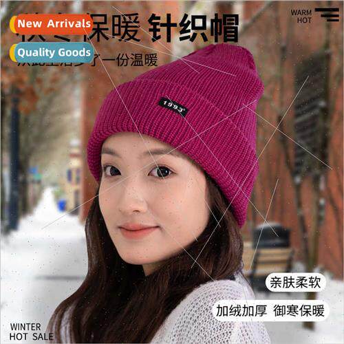 Designer  multi-color knted cap women autumn winter wh a lar