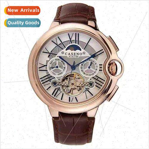 Genuine Top Ten Skeleton Men Automatic Tourbillon Mechanical