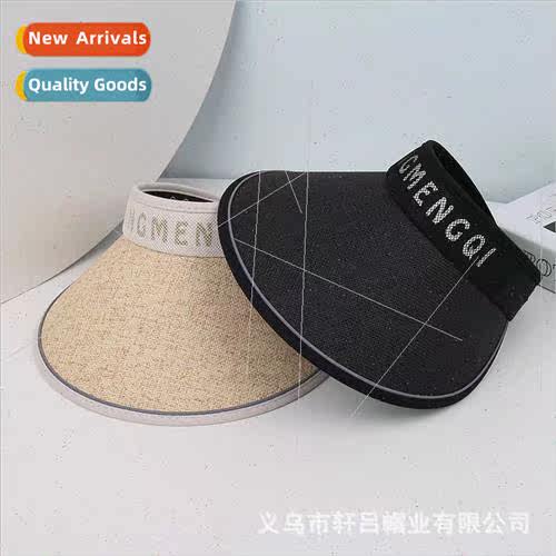 straw sunshade hollow top hat female fashion mesh letters ha