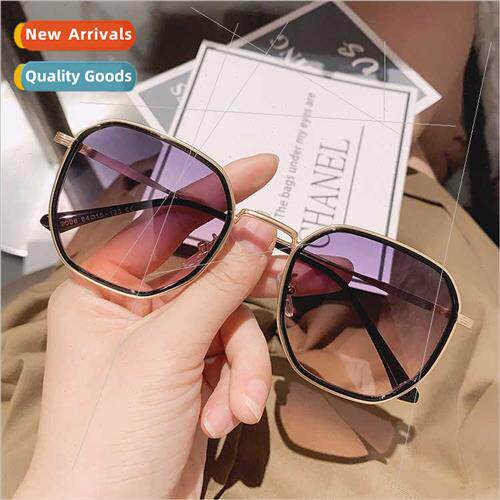 New round face thin sunglasses anti-ultraviolet retro Korean