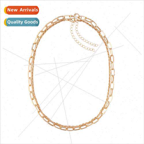 New mple Creative Alloy Atmospheric Double Layer Necklace Re
