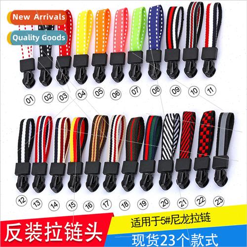 No.5 reverse loading waterproof zipper head webbing invisibl