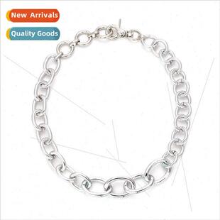 New mple Alloy Necklace Vintage Splicing Large Circle Collar