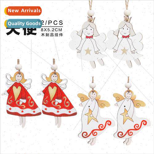 Christmas Decorations Creative Painted Angels Wooden Crafts