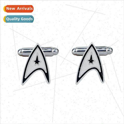 jewelry Star Trek pentagram oil drop business cufflinks fash