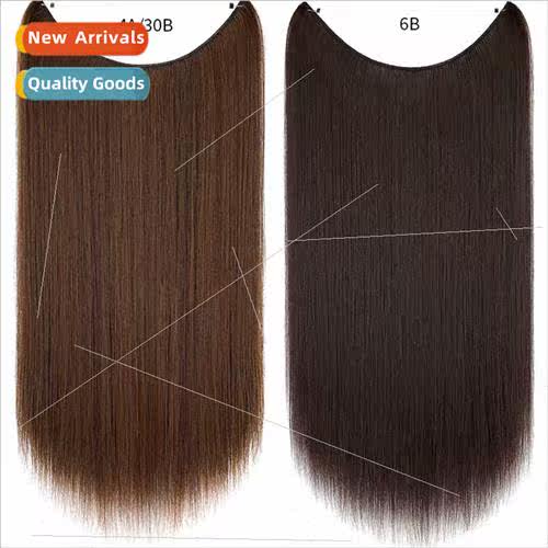 Wig Women Long Fish ne Hair Curtain No Trace Hair Extension