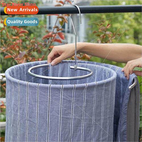 Stainless Steel Blanket Hanger Round Spiral Quilt Sheets Han