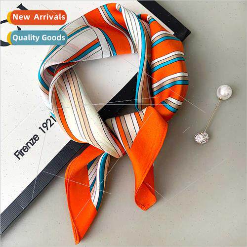 2022 Korean  new geometric pattern mulberry silk small silk