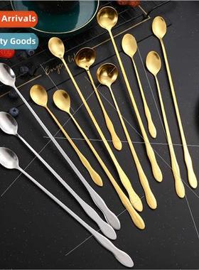 Stainless Steel Gourd Scoop Extended Handle Pointed Round Oi