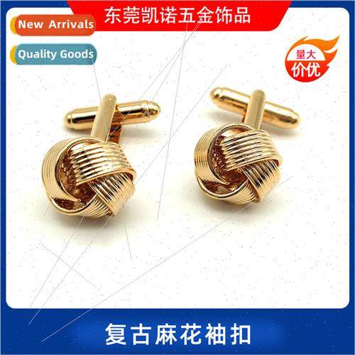 Minimalist buttons bow retro twist cufflinks men shirt cuffl