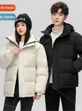 Short hooded down jacket men women winter new casual versati