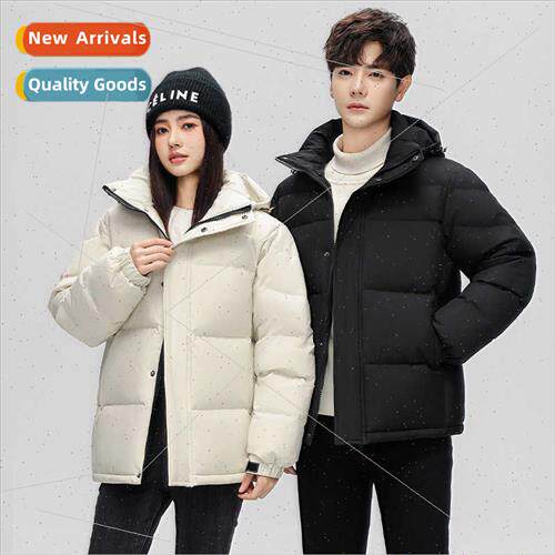 Short hooded down jacket men women winter new casual versati