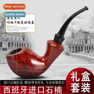 wood pipe silk handmade old filter briar flue Work 9MM