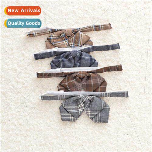 New Plaid Unim Plaid Double Bow Tie Orthodox JK Unim Bow Tie