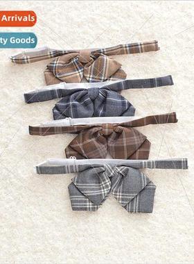New Plaid Unim Plaid Double Bow Tie Orthodox JK Unim Bow Tie