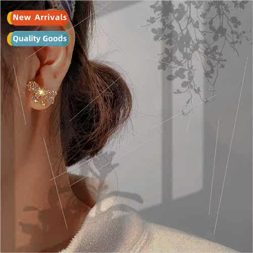 che hundred wh bow earrings female fashion high-level shiny