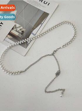 Waist chain ladies dress silver small pearl fashion small be