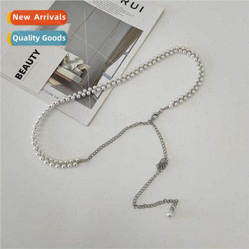 Waist chain ladies dress silver small pearl fashion small be