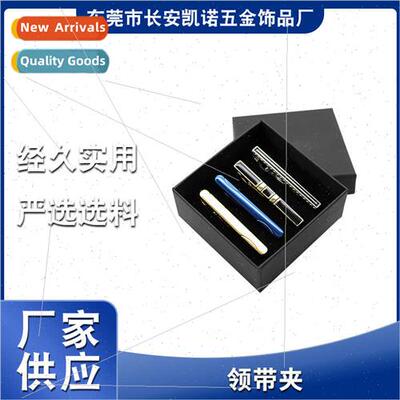 Electroplating simple Korean diagonal strip drip oil tie cli