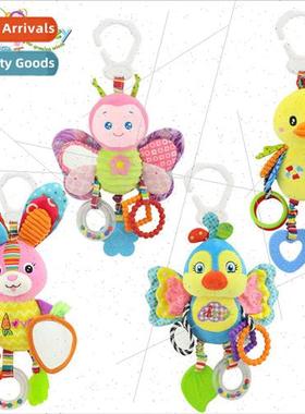 Baby animal rattles bed hanging newborn baby wh teether BB w