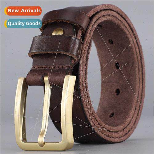 Men leather belt vintage leather belt casual jeans pants bel