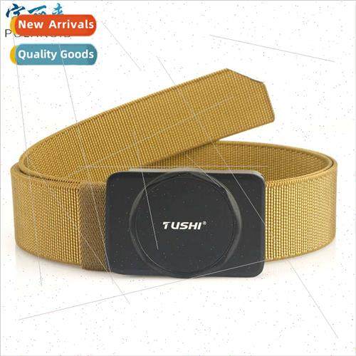 3.5CM New Aluminum Outdoor Tactical Nylon Belt Men Elastic P