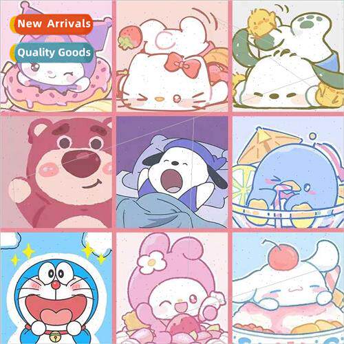 Baby digal oil painting children diy hand-painted cartoon an