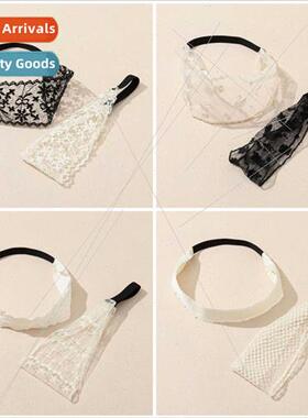 Spring summer  tulle lace wide edge hair bfemale ethnic embr