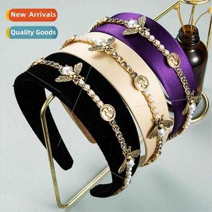 Hair bands Korean star pearl rhinestone headband gas fashion