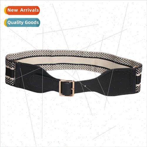 Vintage rivets striped straps tie belt female decorative shi