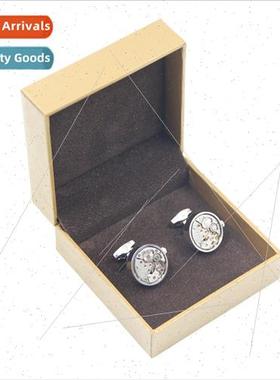 High-grade cufflinks tie clip set box display box black flip