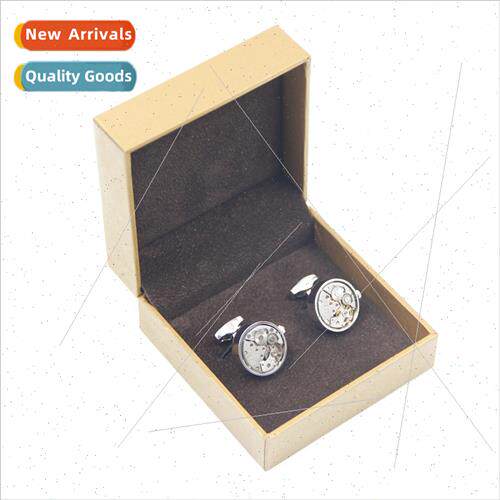High-grade cufflinks tie clip set box display box black flip