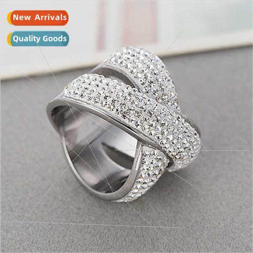 316L stainless steel jewelry ring Korea fashion hollow cross