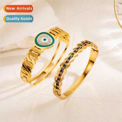 New stainless steel bracelet rhinestone tanium steel does no