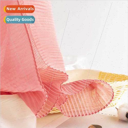 Fashion versatile solid color pleated crease scarf senior te