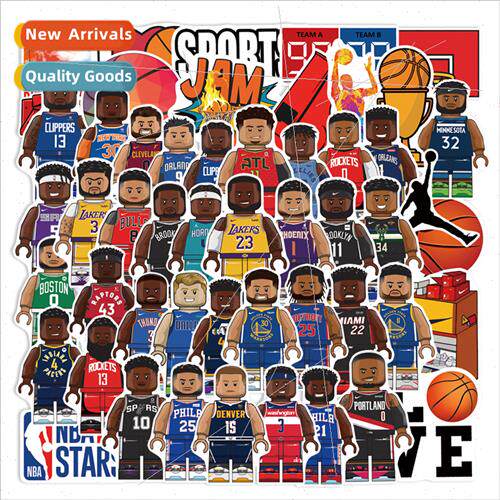 50 NBA cool basketball stars graffi stickers water cups suca
