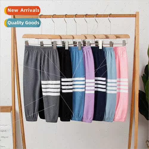Children de thin velvet casual pants boys girls fall winter