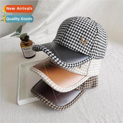 Brish Houndstooth Face Caps For Women Men Setwear Check