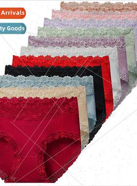 11 pieces of cotton underwear, ladies lace briefs, large siz