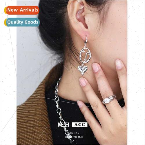 Abstract human face love long earrings female simple 925 sil