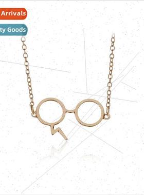 jewelry Harry Potter trumpet glasses necklace geek scarab li
