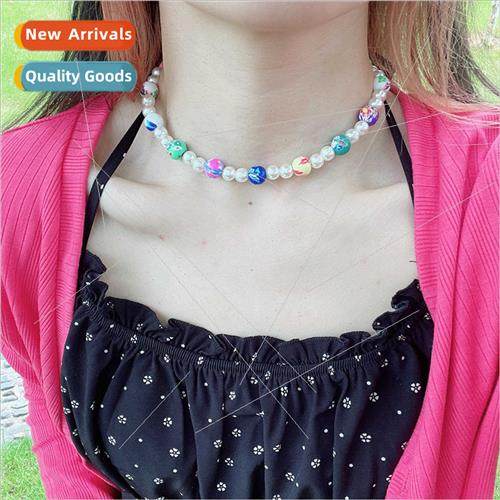 Europe new seven color small flower pattern choker necklace