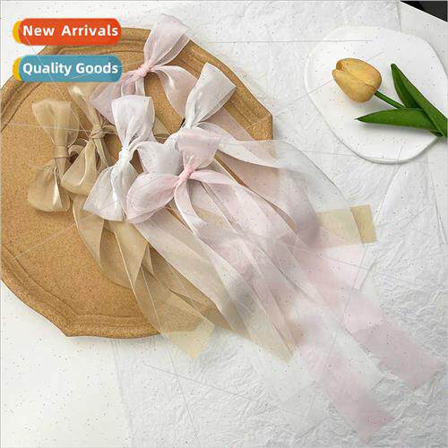 Ballet girl mesh bow ribbon hair clips sweet cute super fair