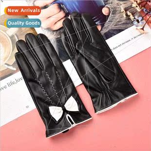 fashion ladies gloves riding leather simulation