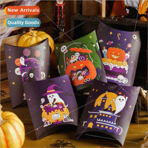Cartoon spooky candy box Halloween gift box pillow box creat